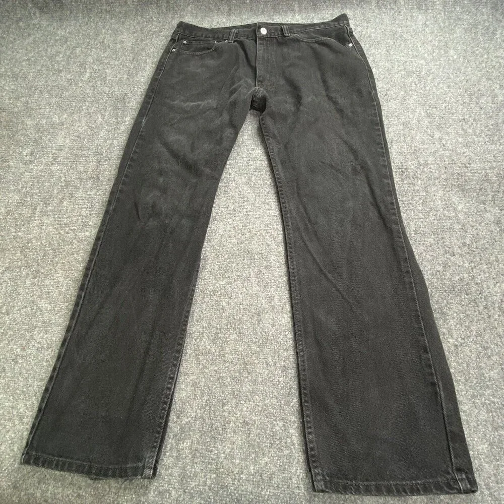 Vintage Y2K Levi's 505 Jeans Mens 36x32 Black Distressed Grunge Streetwear Retro